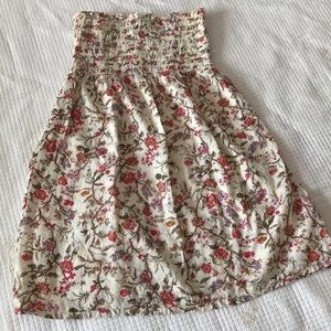 Floral tube top dress (size s)